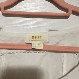 Maeve Ivory Blouse with Textured Dots